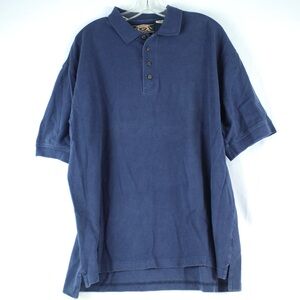 Vintage Reebok Golf Navy Blue Short Sleeve Polo Shirt Mens Size L
